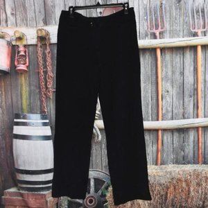 Eileen Fisher Black Dress Pants Trousers Elastic Waist Pull On  M